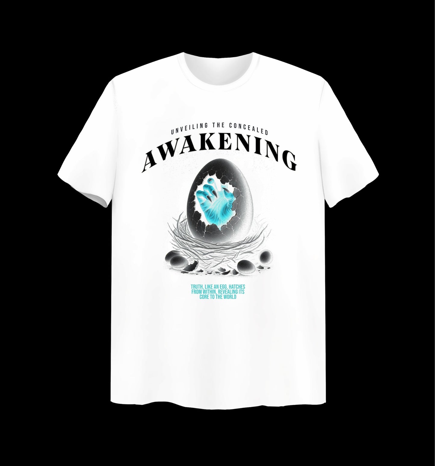 Weißes T-Shirt mit Awakening Design