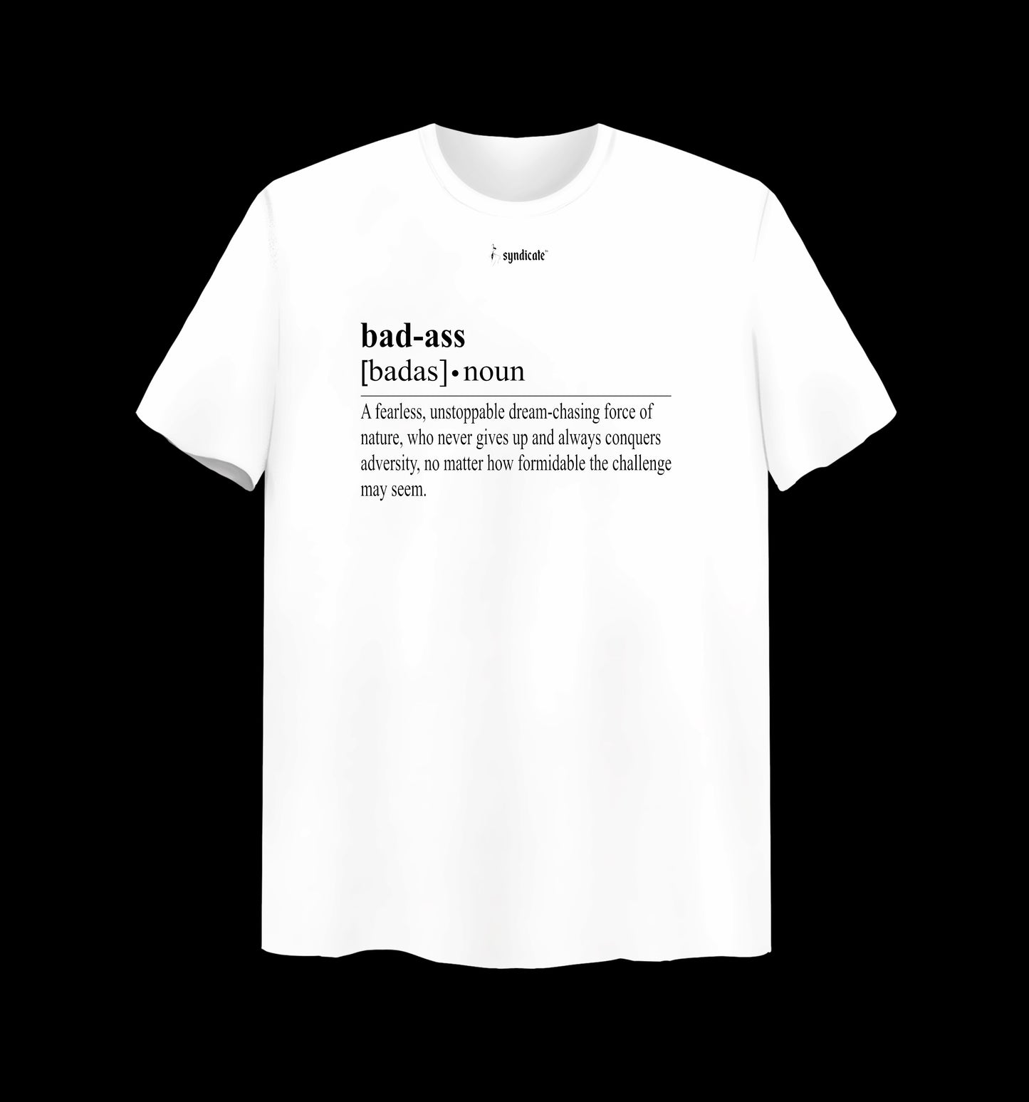 Weißes T-Shirt mit BAD ASS Design