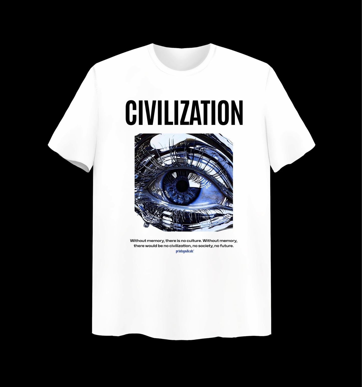 Weißes T-Shirt mit Civilisation Design