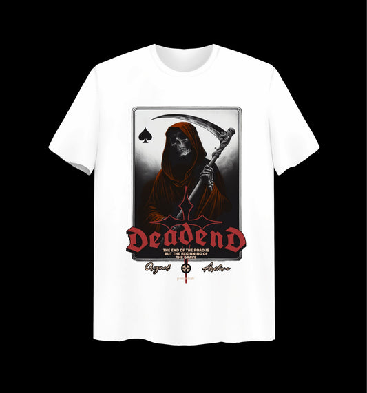 Weißes T-Shirt mit Deadend Design