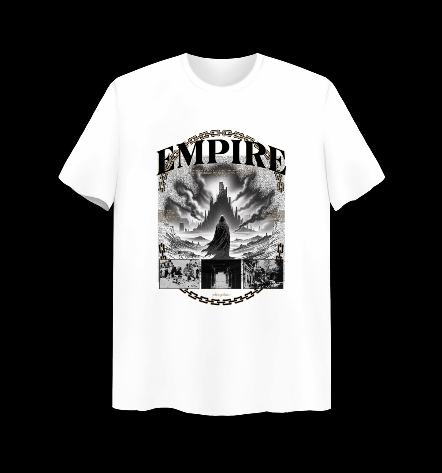 Weißes T-Shirt mit Empire Design