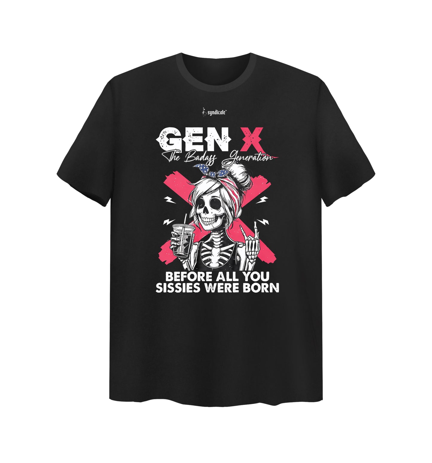Schwarzes T-Shirt mit GEN X Design