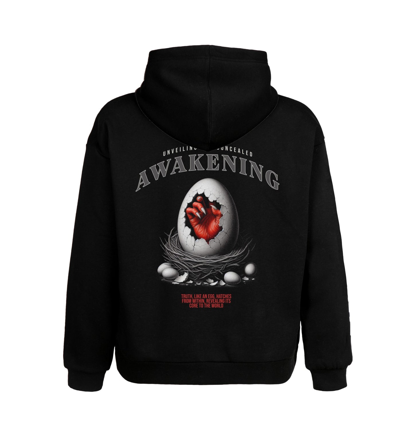 Schwarzer Hoodie mit Awakening Design