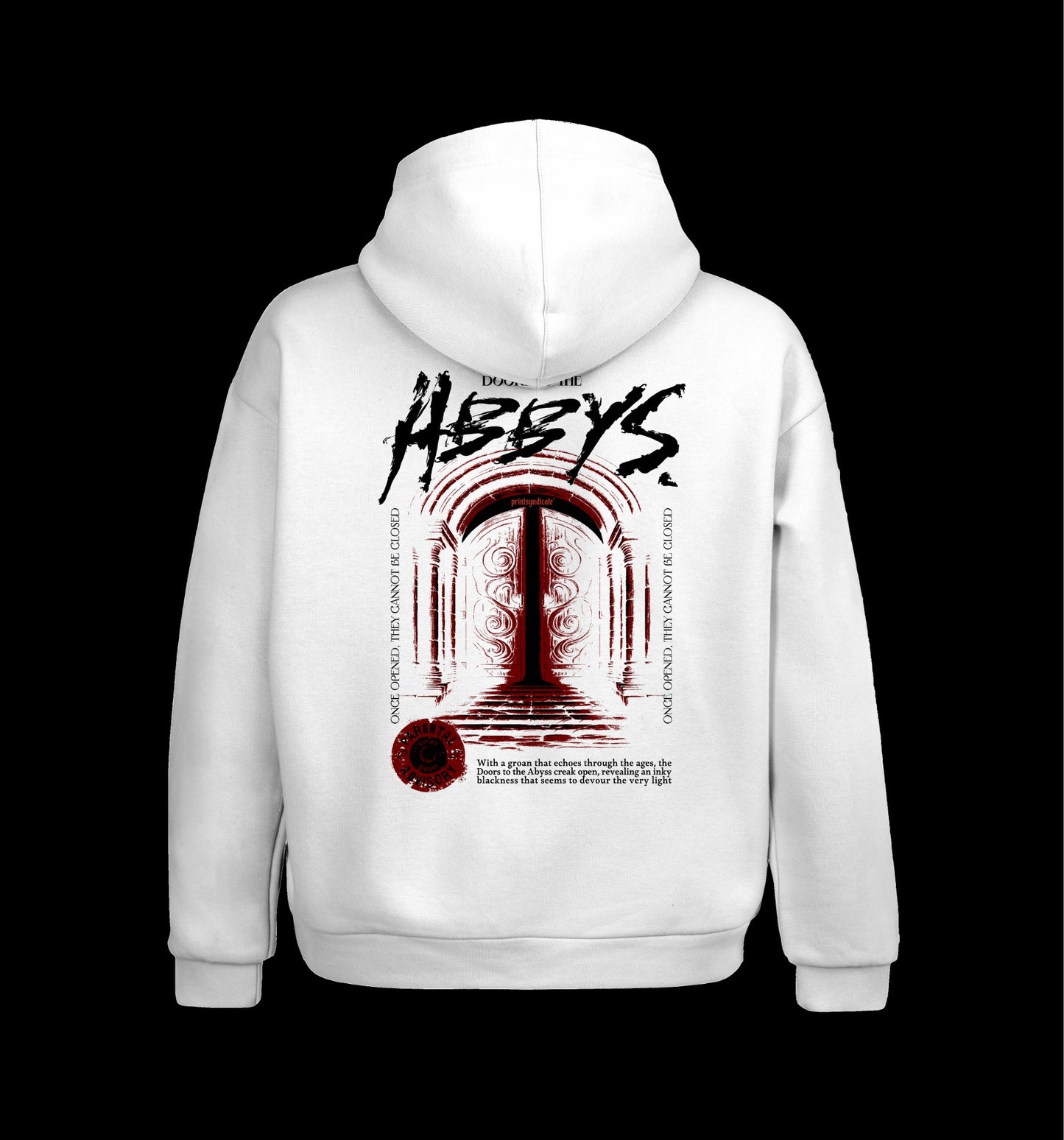 Weißer Hoodie mit Abbys Design