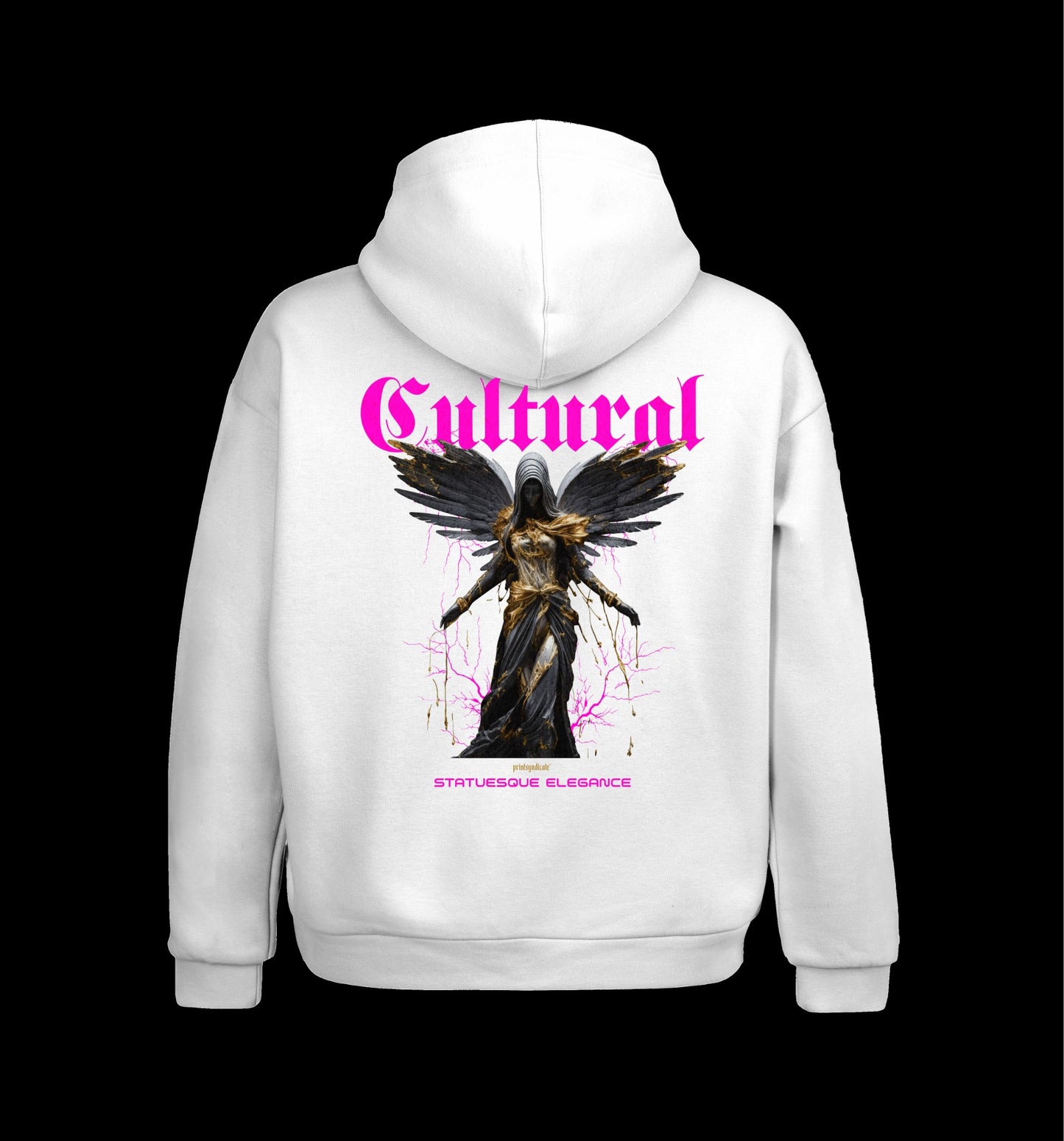 Weißer Hoodie mit Cultural Design