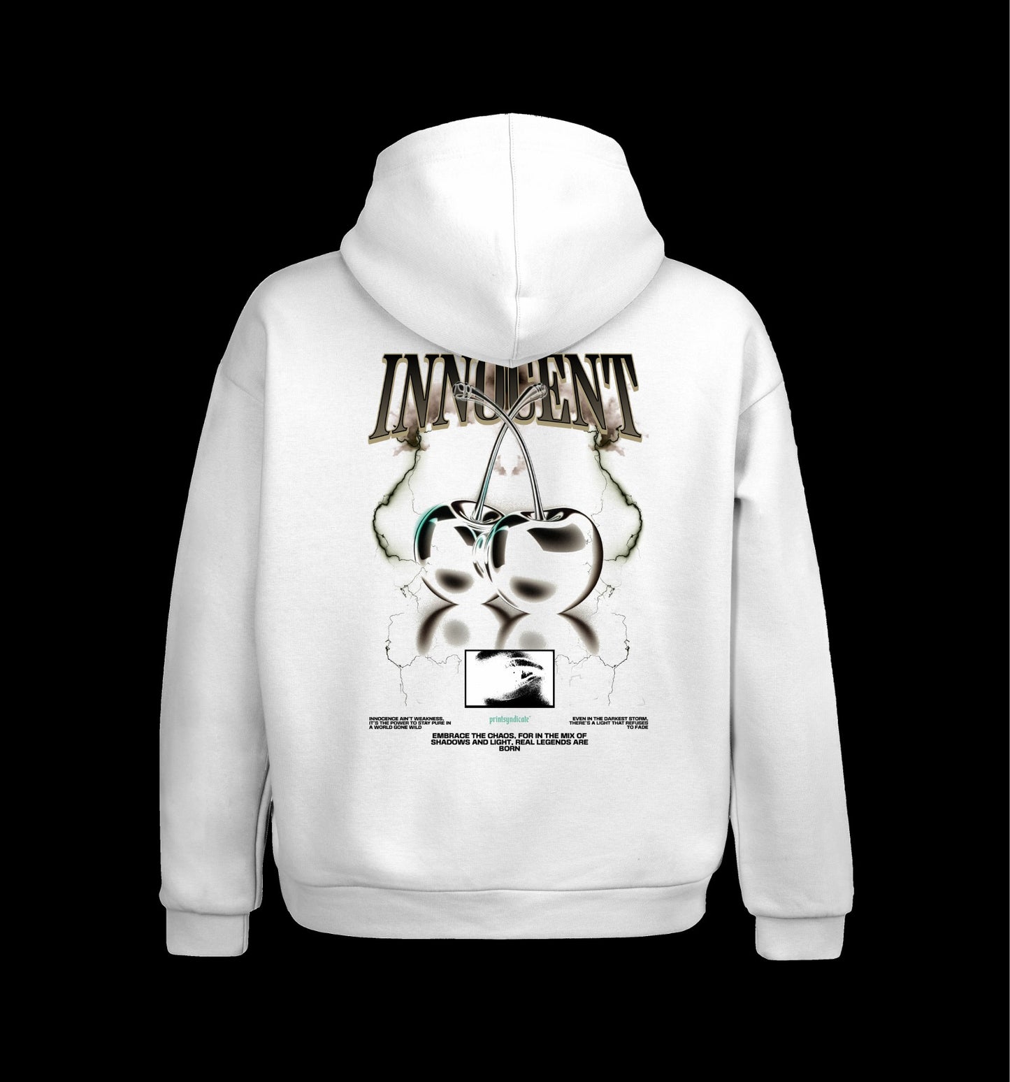 Weißer Hoodie mit Innocent Design