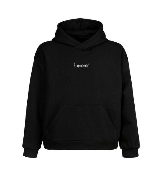 Schwarzer Hoodie mit Syndicate Logo Design