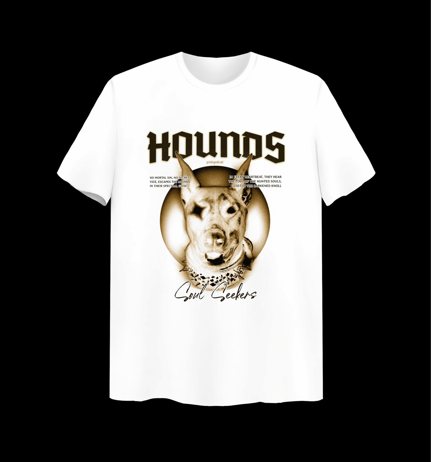 Weißes T-Shirt mit Hounds Design