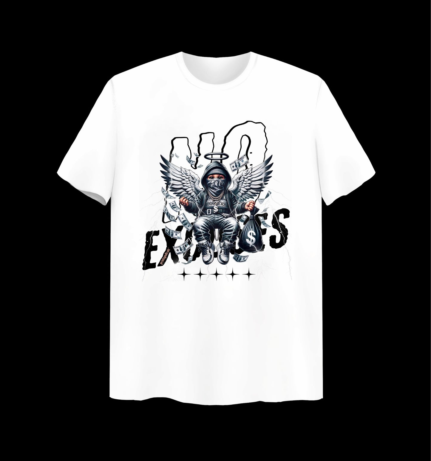 Weißes T-Shirt mit No Excuses Design