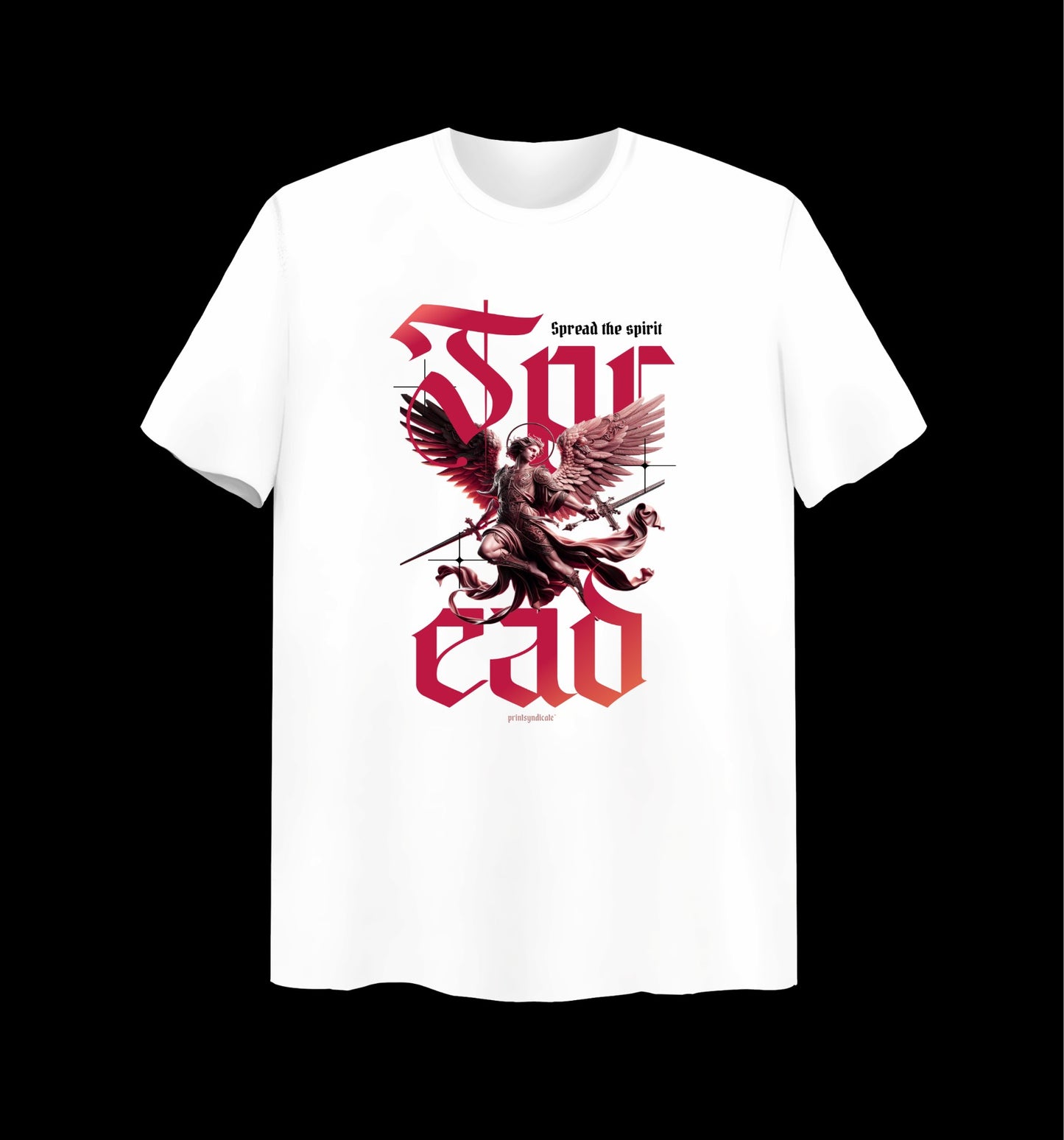 Weißes T-Shirt mit Spread Design