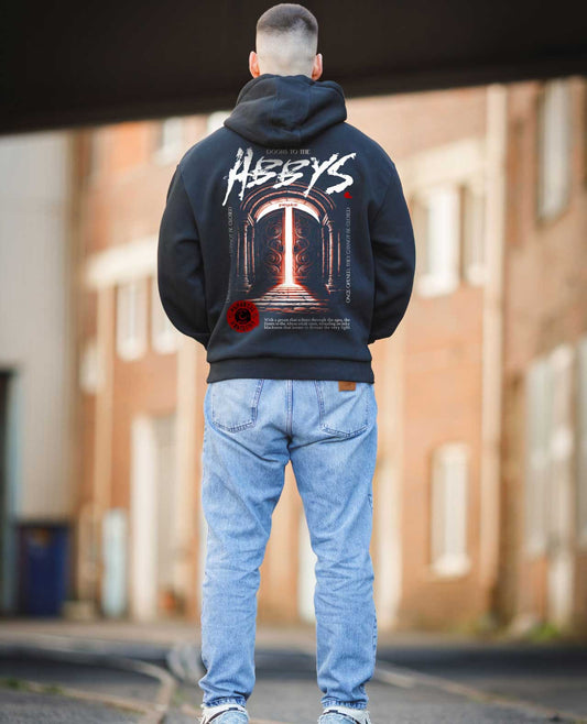 Schwarzer Hoodie mit individuellem Abbys Design 