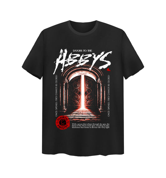 Schwarzes T-Shirt mit Abbys Design