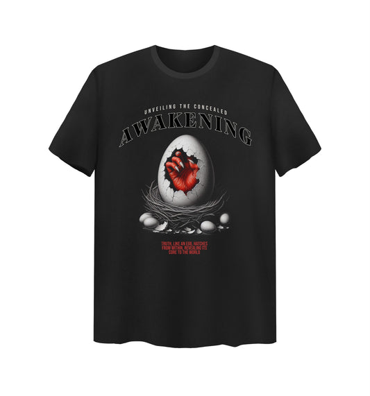 Schwarzes T-Shirt mit Awakening Design