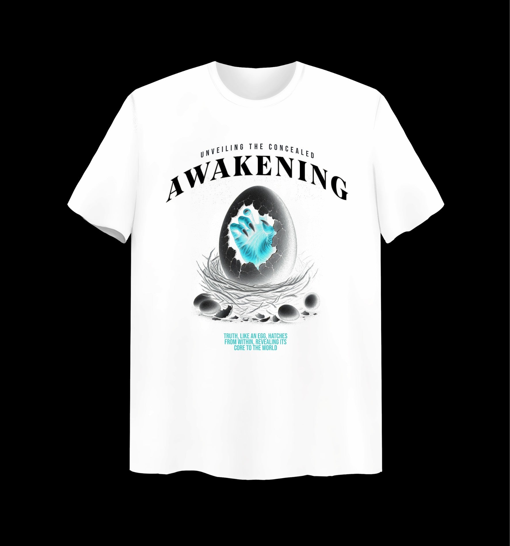 Weißes T-Shirt mit Awakening Design