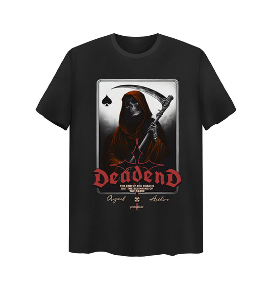 Schwarzes T-Shirt mit Deadend Design