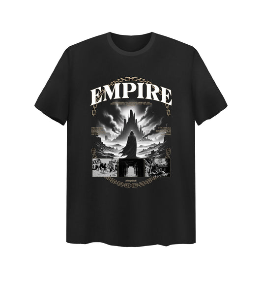 Schwarzes T-Shirt mit Empire Design
