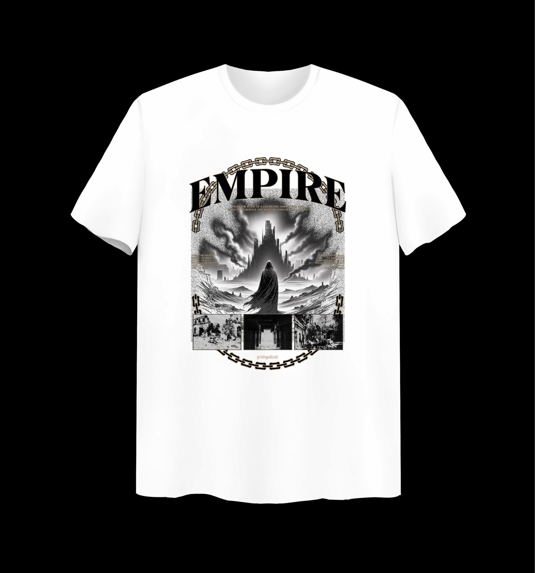 Weißes T-Shirt mit Empire Design