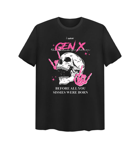 Schwarzes T-Shirt mit GEN X Design