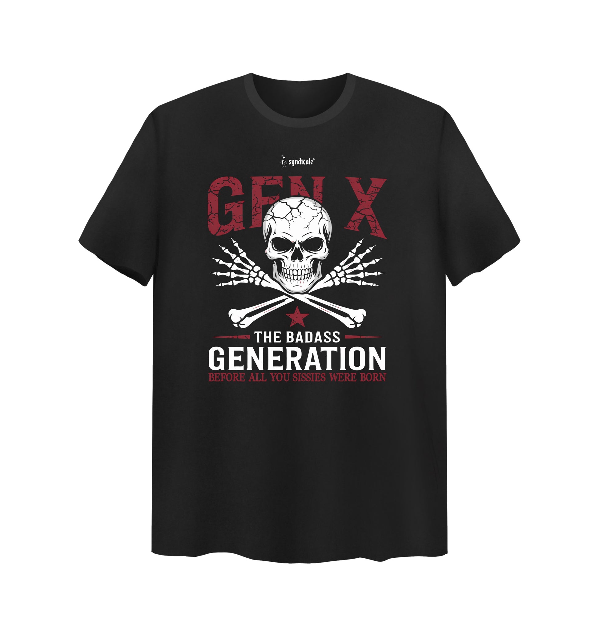 Schwarzes T-Shirt mit GEN X Design