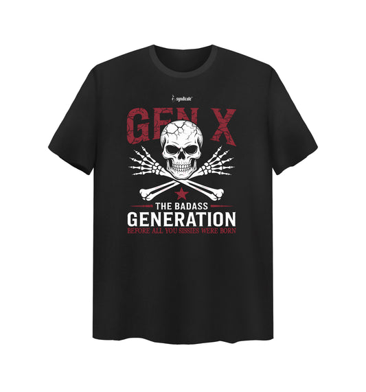 Schwarzes T-Shirt mit GEN X Design