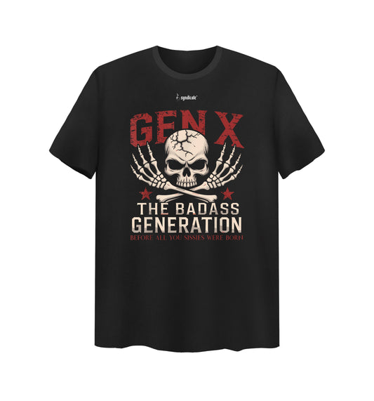 Schwarzes T-Shirt mit GEN X Design