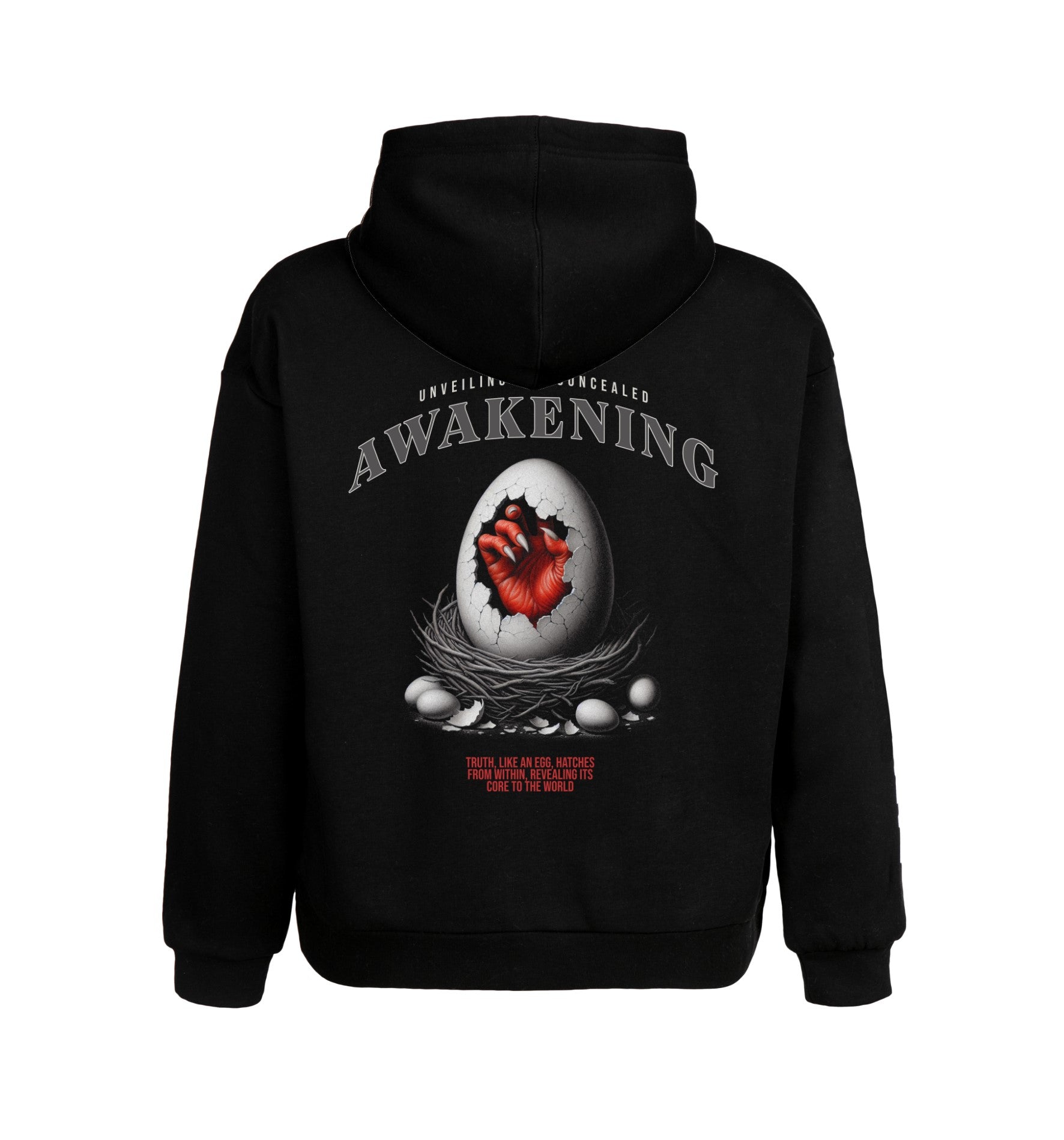 Schwarzer Hoodie mit Awakening Design