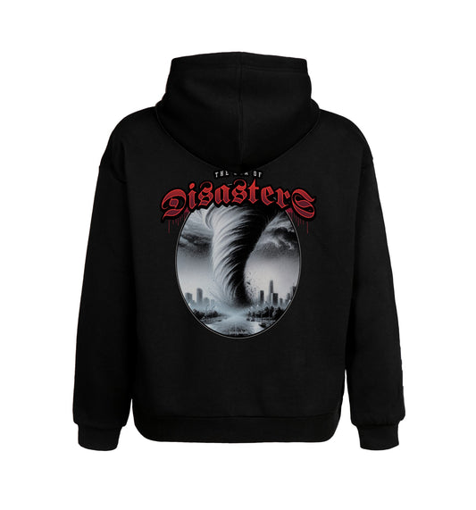 Schwarzer Hoodie mit Disasters Design