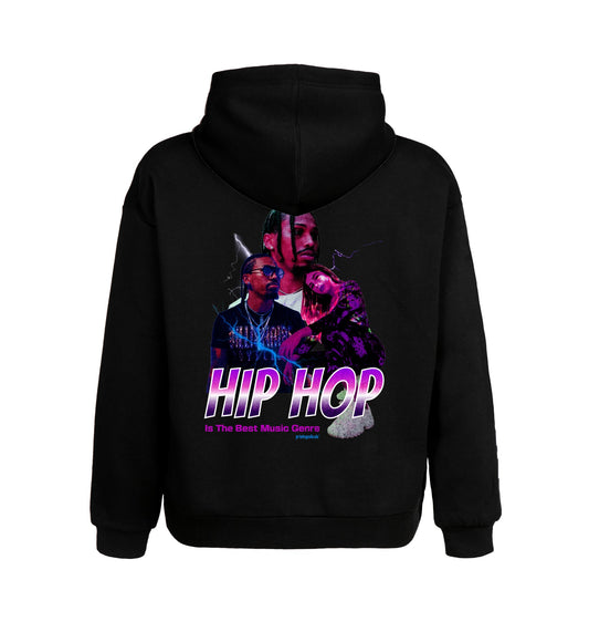 Schwarzer Hoodie mit Hip Hop Design