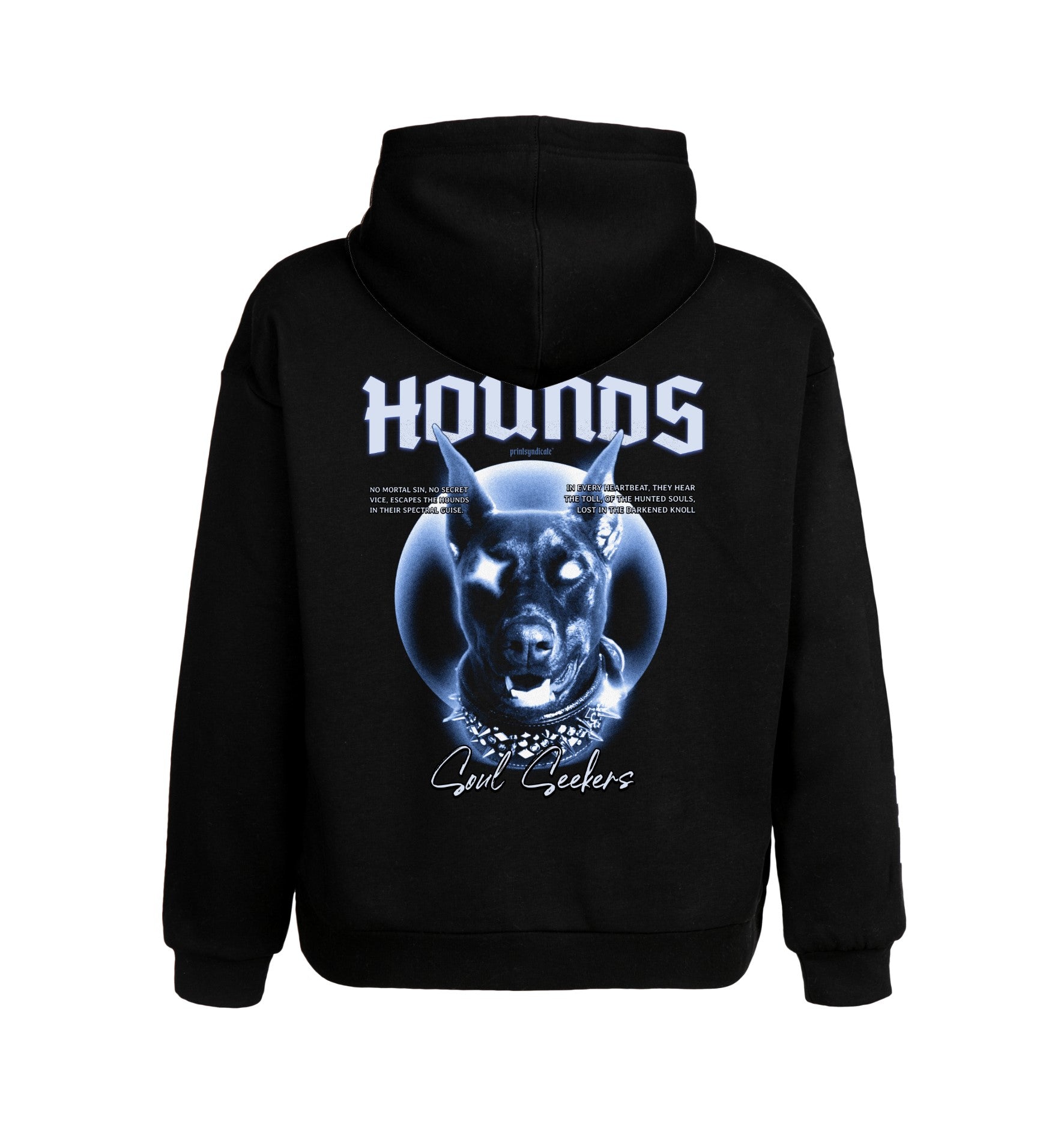 Schwarzer Hoodie mit Hounds Design