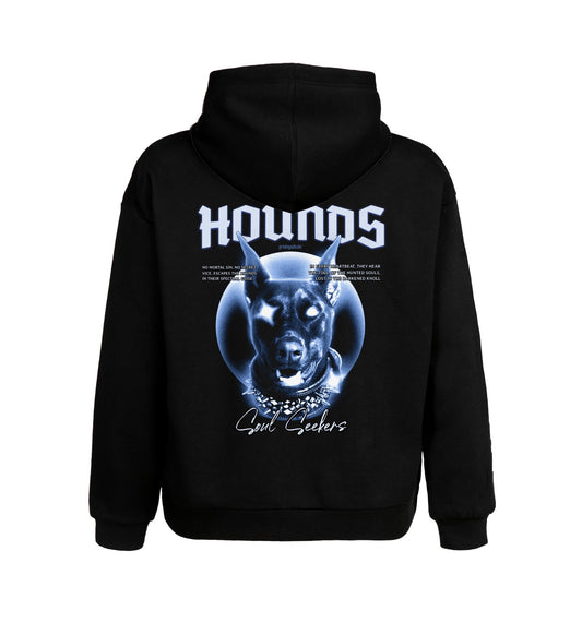 Schwarzer Hoodie mit Hounds Design