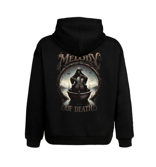 Schwarzer Hoodie mit Melody Design