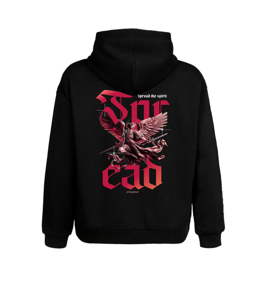Schwarzer Hoodie mit Spread Design