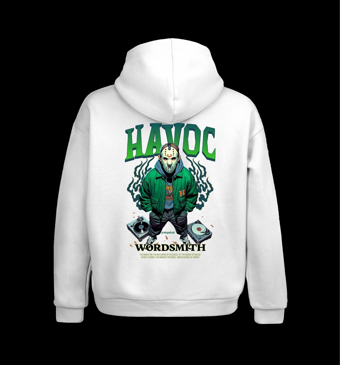 Weißer Hoodie mit Havoc Design