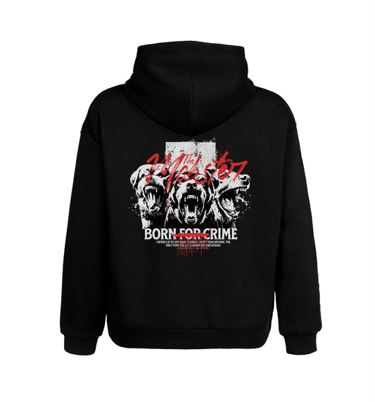 Schwarzer Hoodie mit Mobster Design