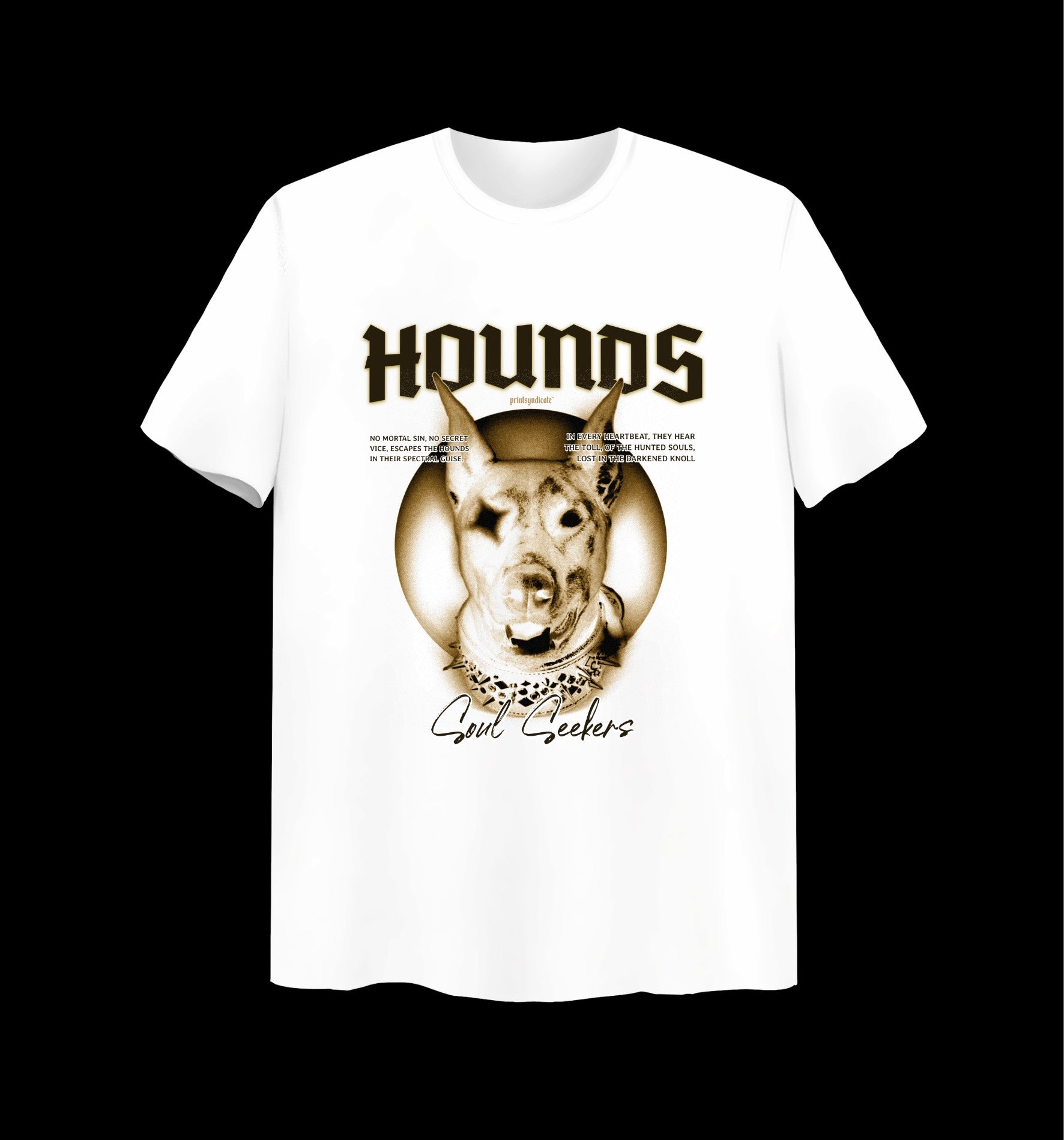 Weißes T-Shirt mit Hounds Design