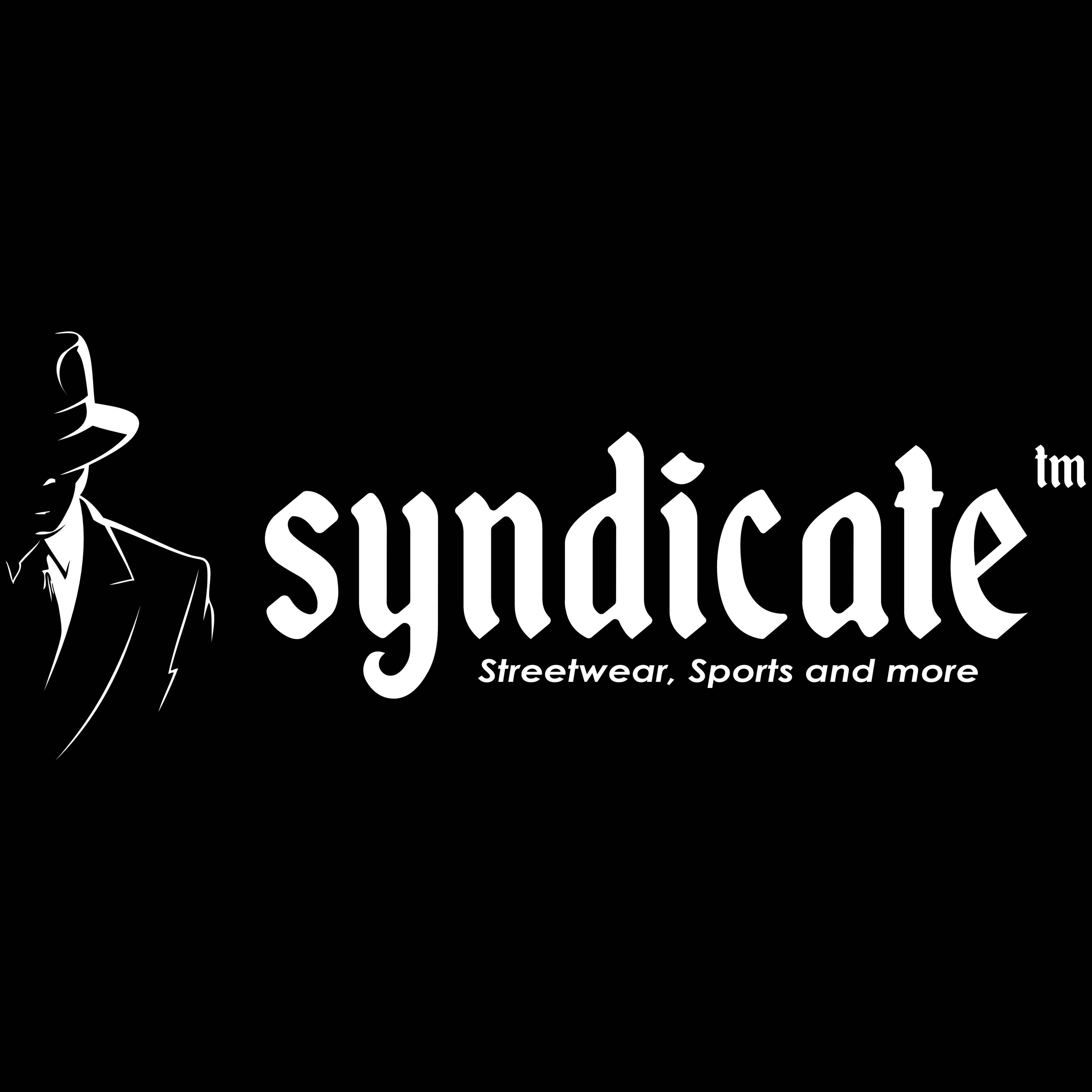 Schwarz weißes Firmenlogo mit Slogan