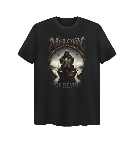 Schwarzes T-Shirt mit Melody Design