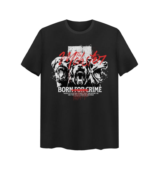 Schwarzes T-Shirt mit Mobster Design