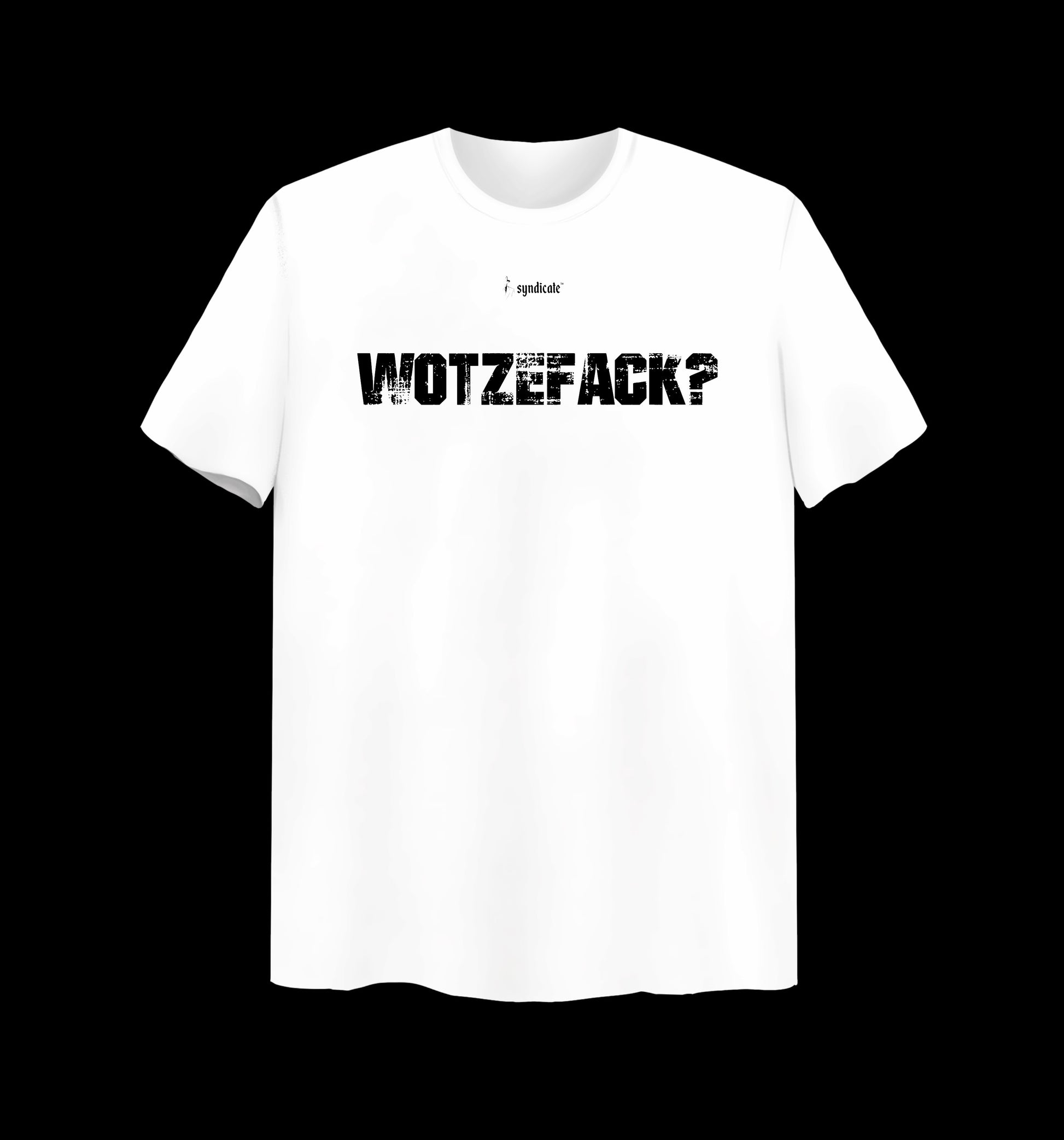 Weißes T-Shirt mit WOTZEFUCK Design